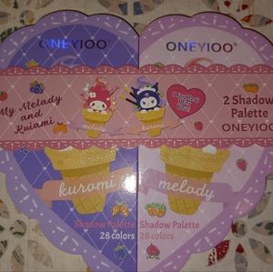 Kuromi Melody Sanrio Eyeshadow 2 Palettes 28 colors each NEW!